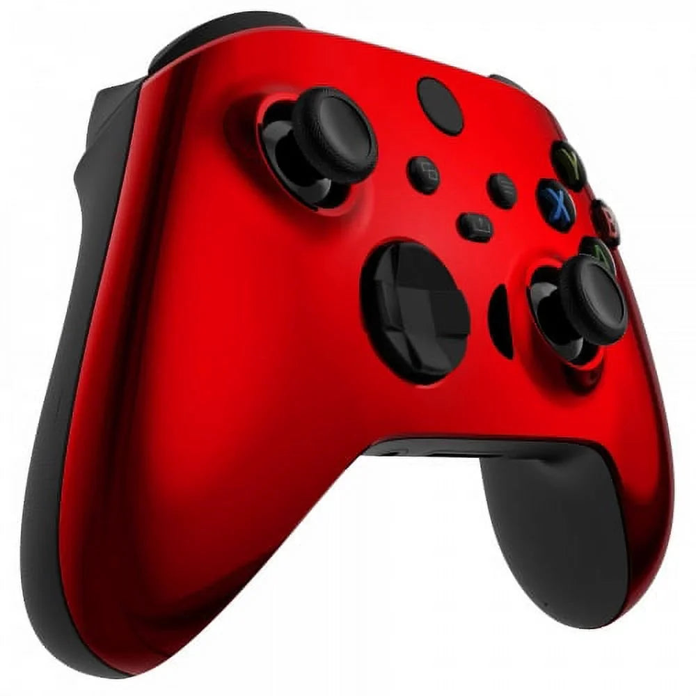 jack) UN-MODDED Design X Xbox Unique "Chrome One Custom Controller Red" 3.5 (with