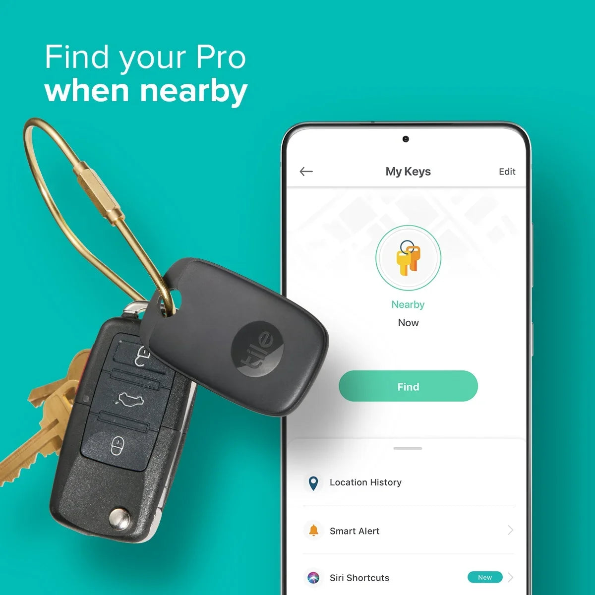 Pack Locator - Item Tracker, Bluetooth (2022) - Black - Keys Pro Tile and Finder 1