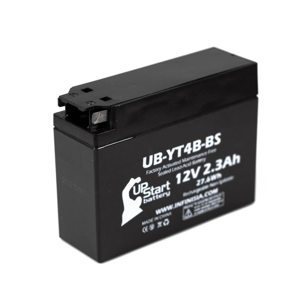 2006 - 2-Pack Maintenance Free, Yamaha Factory Motorcycle Replacement UB-YT4B-BS UpStart Battery SR400 400CC 2.3Ah, Battery Activated, 12V,