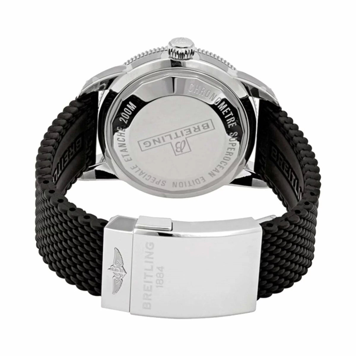 Chronometer Heritage II 44 mm Dial - Watch AB2030121B1S1 Breitling Black Men's Rubber Superocean Black