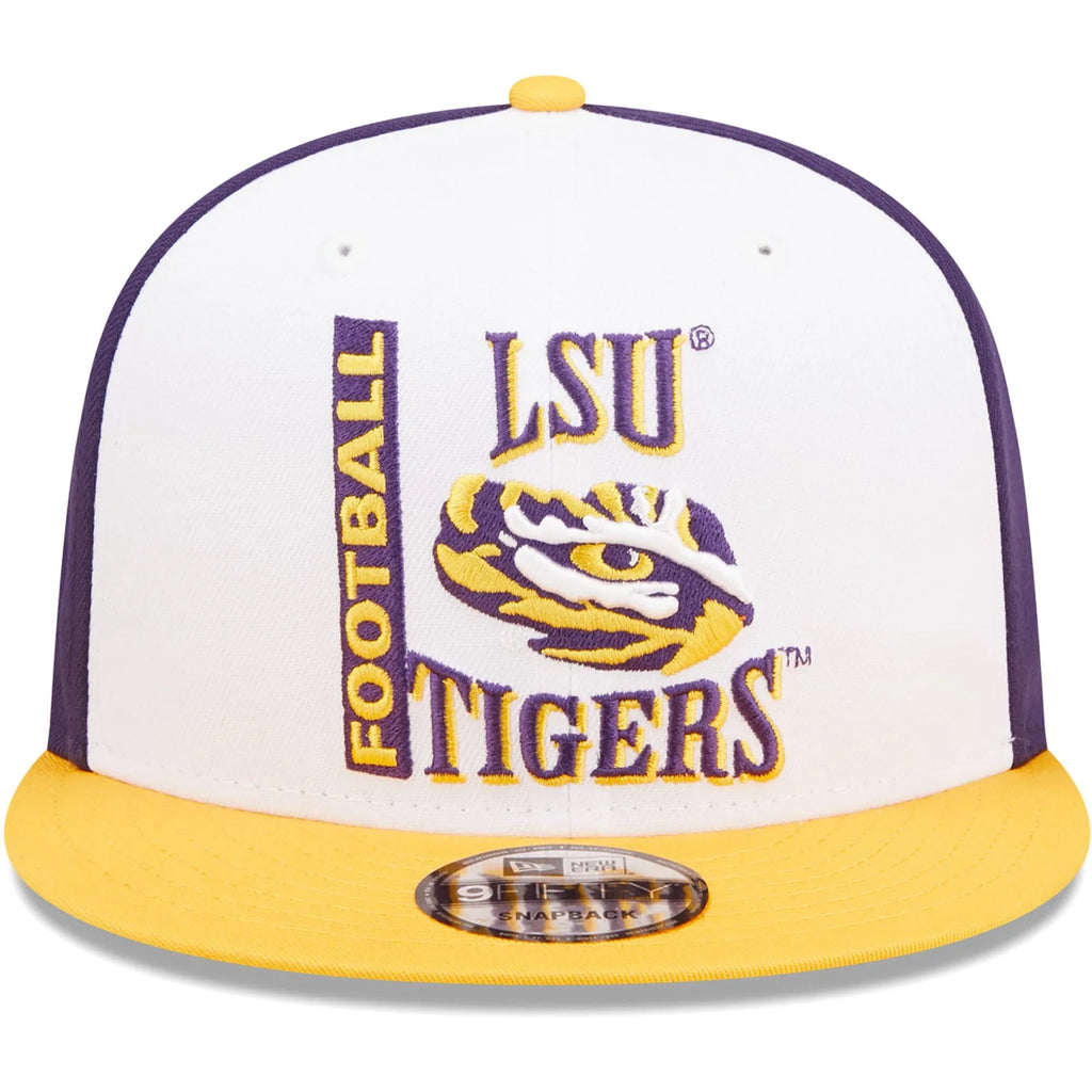 Retro - Era Hat LSU White/Purple OSFA New Men's 9FIFTY Sport Snapback Tigers