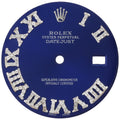 Numeral Blue CT Fit to Diamond 36mm Set DateJust Rolex 1/2 Roman Quick Dial