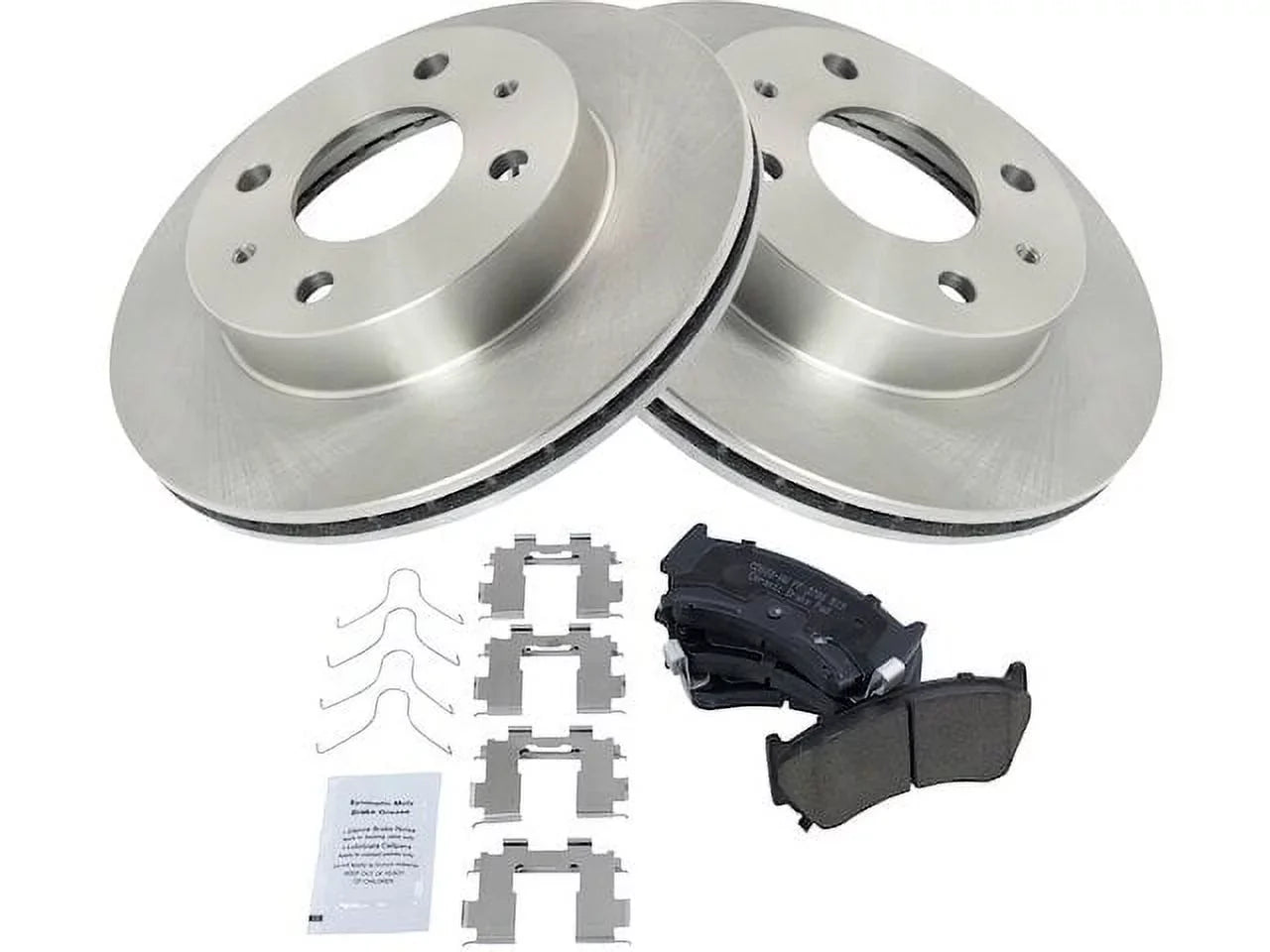 1996 Nissan - with 1.6L Front 1995 4-Cylinder 1997 Sentra Pad 1999 1998 and Compatible Brake Kit XE Rotor -