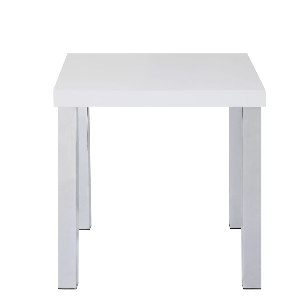 82332 High Chrome Harta End Table, & ACME Gloss White