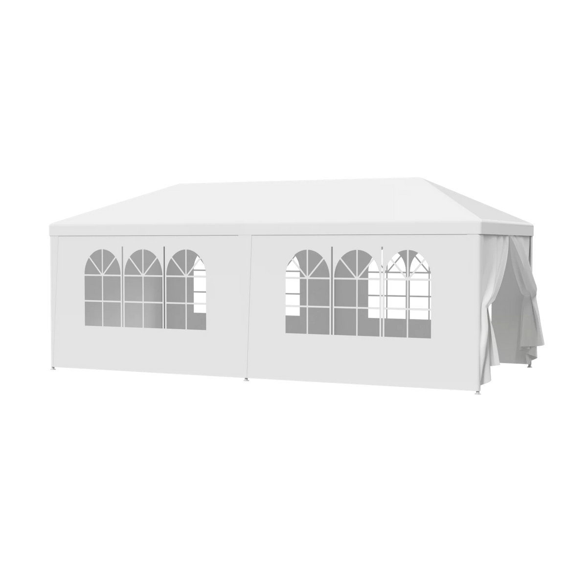 8.00, Zeny 10'x20' White Tent with Gazebo Event Outdoor Walls, Party Canopy Pavilion Side Wedding Canopies 6