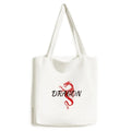 West East Canvas Satchel Winged Tote Animal Mythology Shopping Handbag Bag Casual Dragon