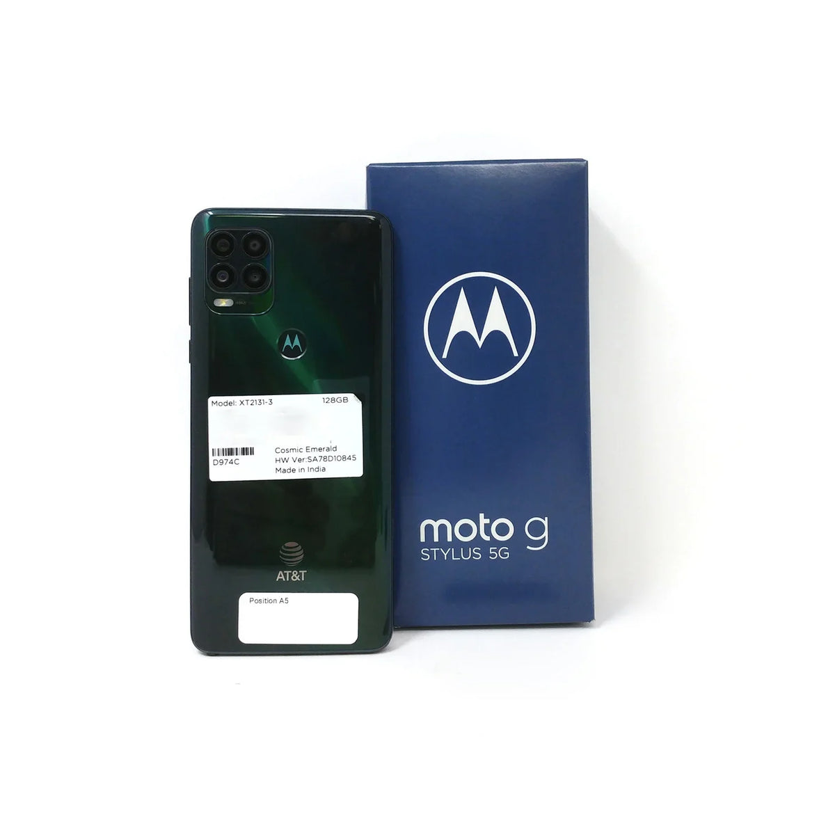 Cosmic XT2131-3 2021 Box 6.8" Phone Motorola 5G Emerald RAM 4GB Open Moto Stylus 128GB - G Unlocked
