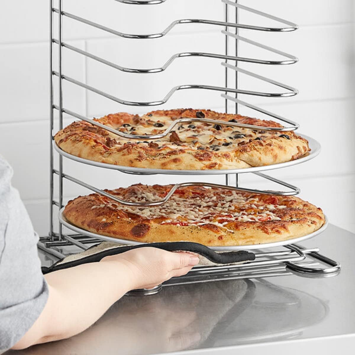 Aluminum Pan Tray Pizza Round Kitchen Pan Baking Tray Pizzeria Restaurants of Bakeware for 6 Baking Round Style Pizza TrueCraftware- - & 13” Home Coupe Set Pizza Tray Tray