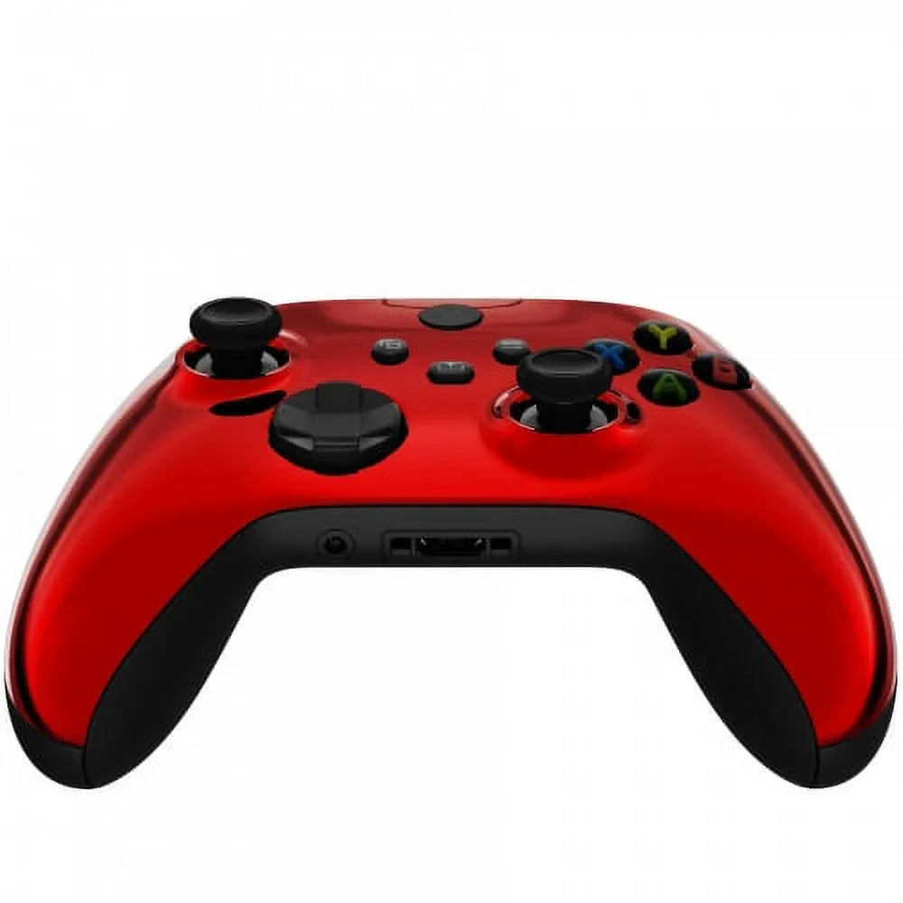 jack) UN-MODDED Design X Xbox Unique "Chrome One Custom Controller Red" 3.5 (with