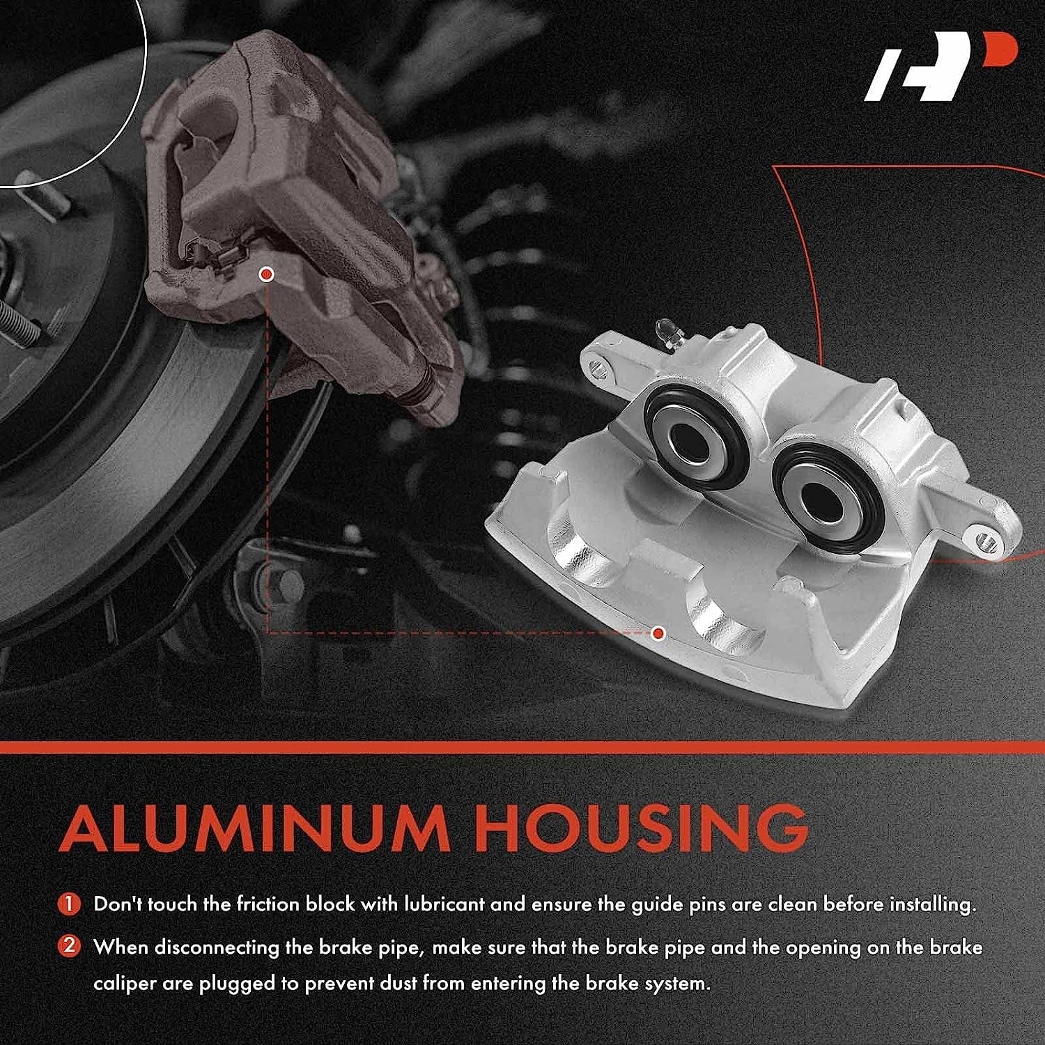 Select Front Assembly Without Compatible M350/R300 Driver A-Premium Bracket Brake Dodge Left Side M300/RM300 Caliper with - 1974 Models - Disc 1973-1974,