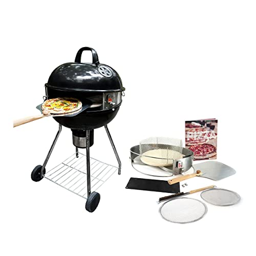 PC7001 Silver, Pizza 18''/22.5'' Oven Kettle Grill PizzaQue Conversion Deluxe Outdoor Kit,