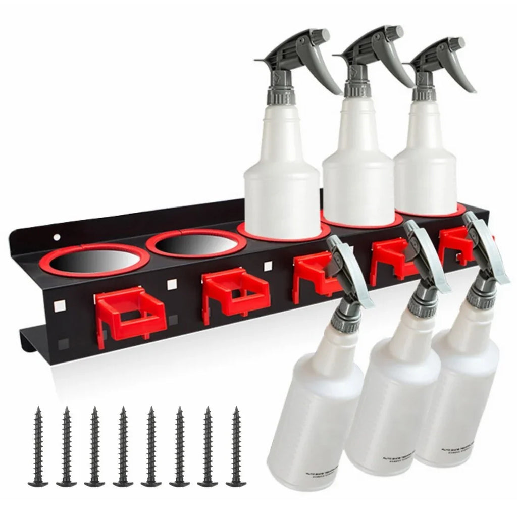 Squeeze Cleaning 2Pcs Auto 5 Accessories Beauty Wall Hooks, Storage Car Organizers Bottle Racks, Shop Detailing Holes Bottle Tools Mount Holders, & 5 Spray Hangers, with