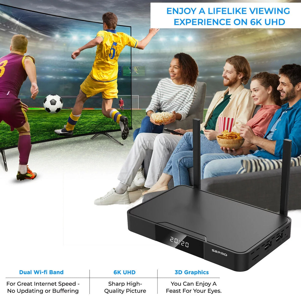 s2 pro by 16GB USB3.0 2GB Output ROM 9 RAM Android Powered superbox mini computer