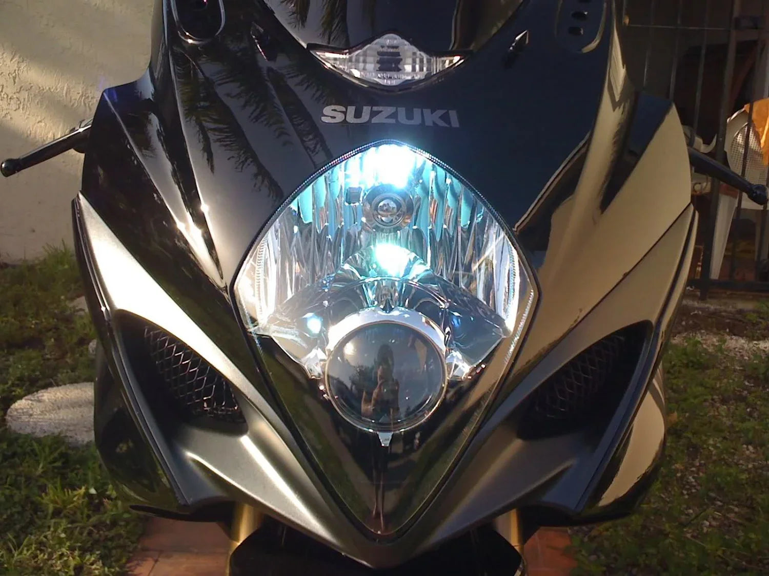 Headlight 2005 Suzuki 2007 Bright Headlamp Low Light For Bulbs GSX-R1000 GSXR 2006 1000 White 2008 High