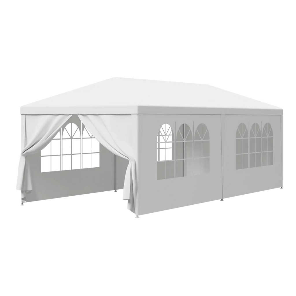 8.00, Zeny 10'x20' White Tent with Gazebo Event Outdoor Walls, Party Canopy Pavilion Side Wedding Canopies 6