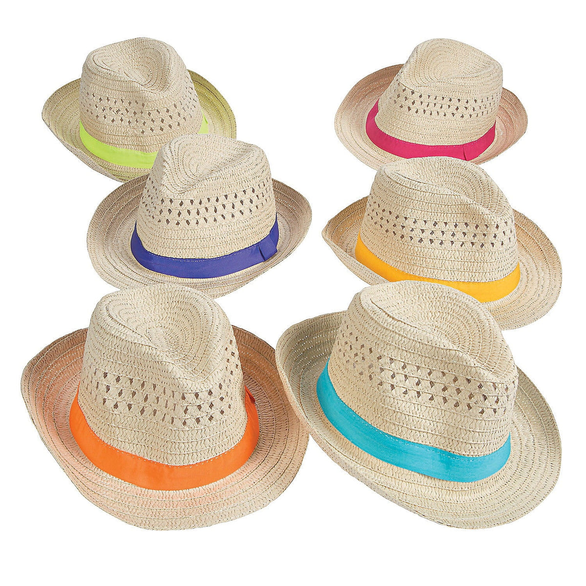 '- 12 Band With - Wear Fedora Pieces Party