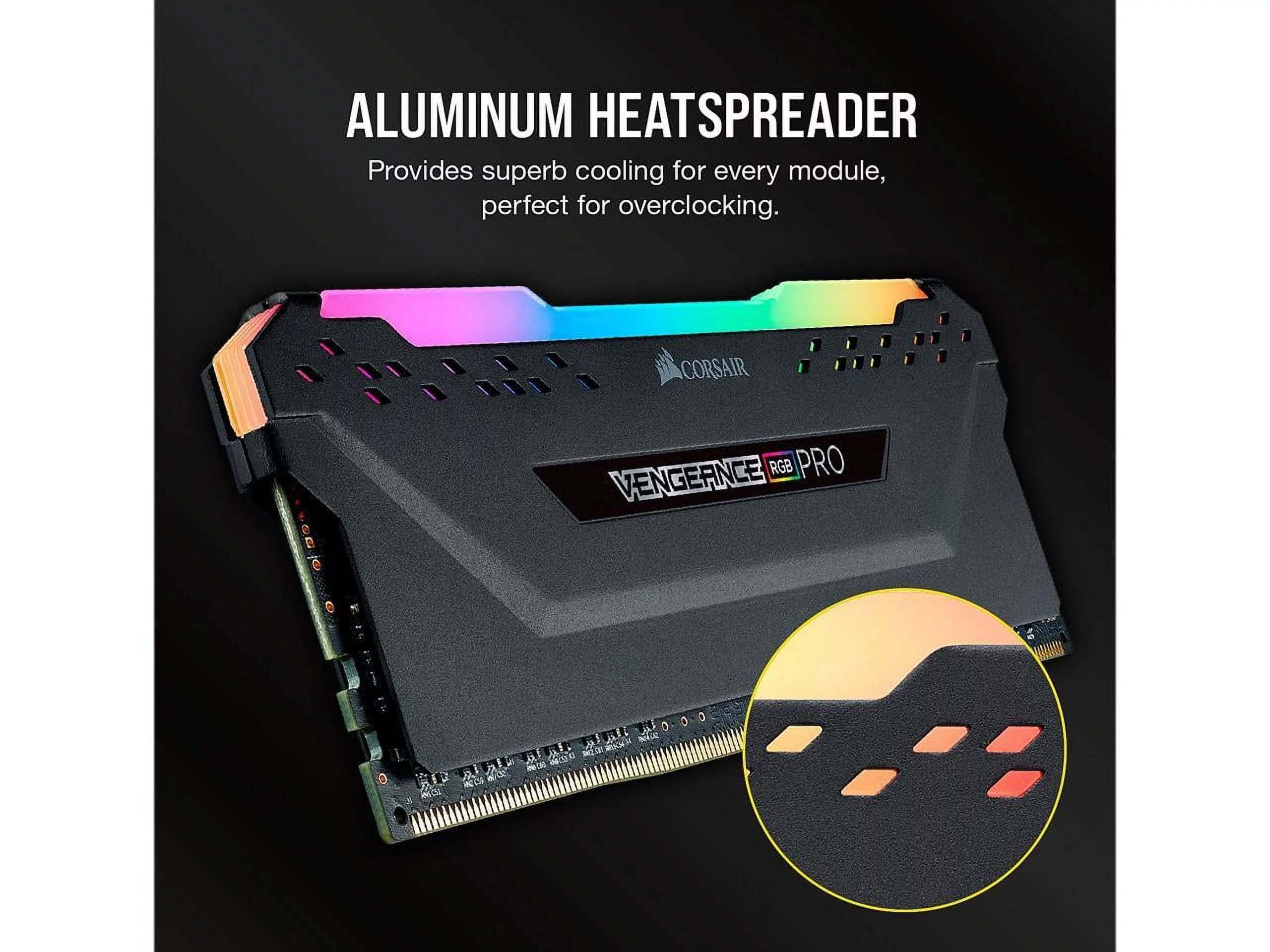3200MHz Vengeance (2x8GB) - DDR4 LED Memory C16 Corsair Desktop PRO 16GB Black RGB