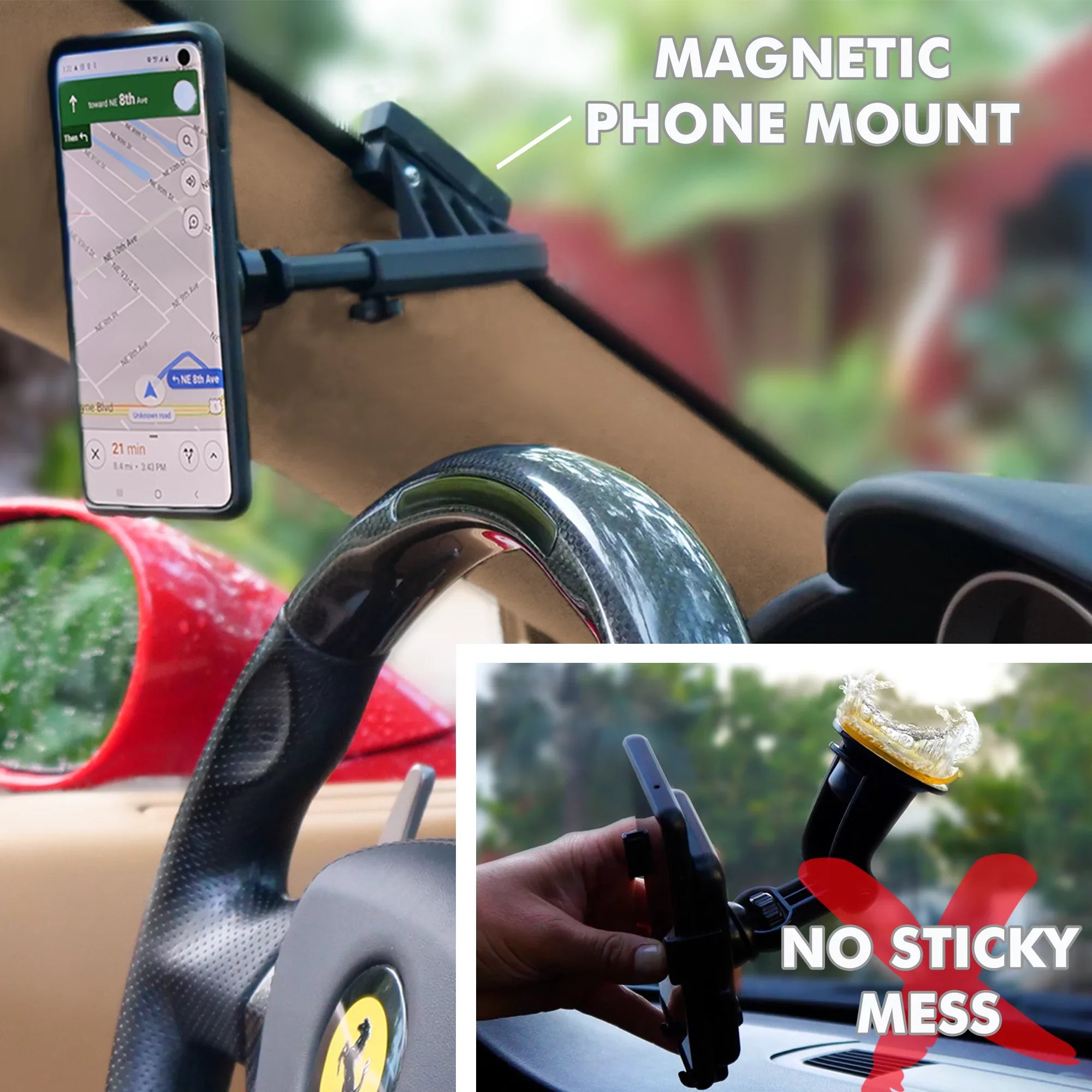 Smartphones Phone Magnetic (Mount iPhone, and NEOS Holder Moto, LG, for Car and Windshield Vehicle Universal D) Boat Huawei, Reliable Best Nokia, Version Samsung, Mount