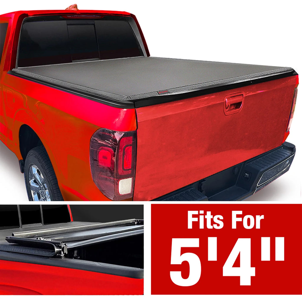 | MaxMate 5'4" Compatible Tri-fold Soft with Bed TCH371065 Tonneau Truck | Cover Ridgeline Honda 2017-2024 Bed (64")