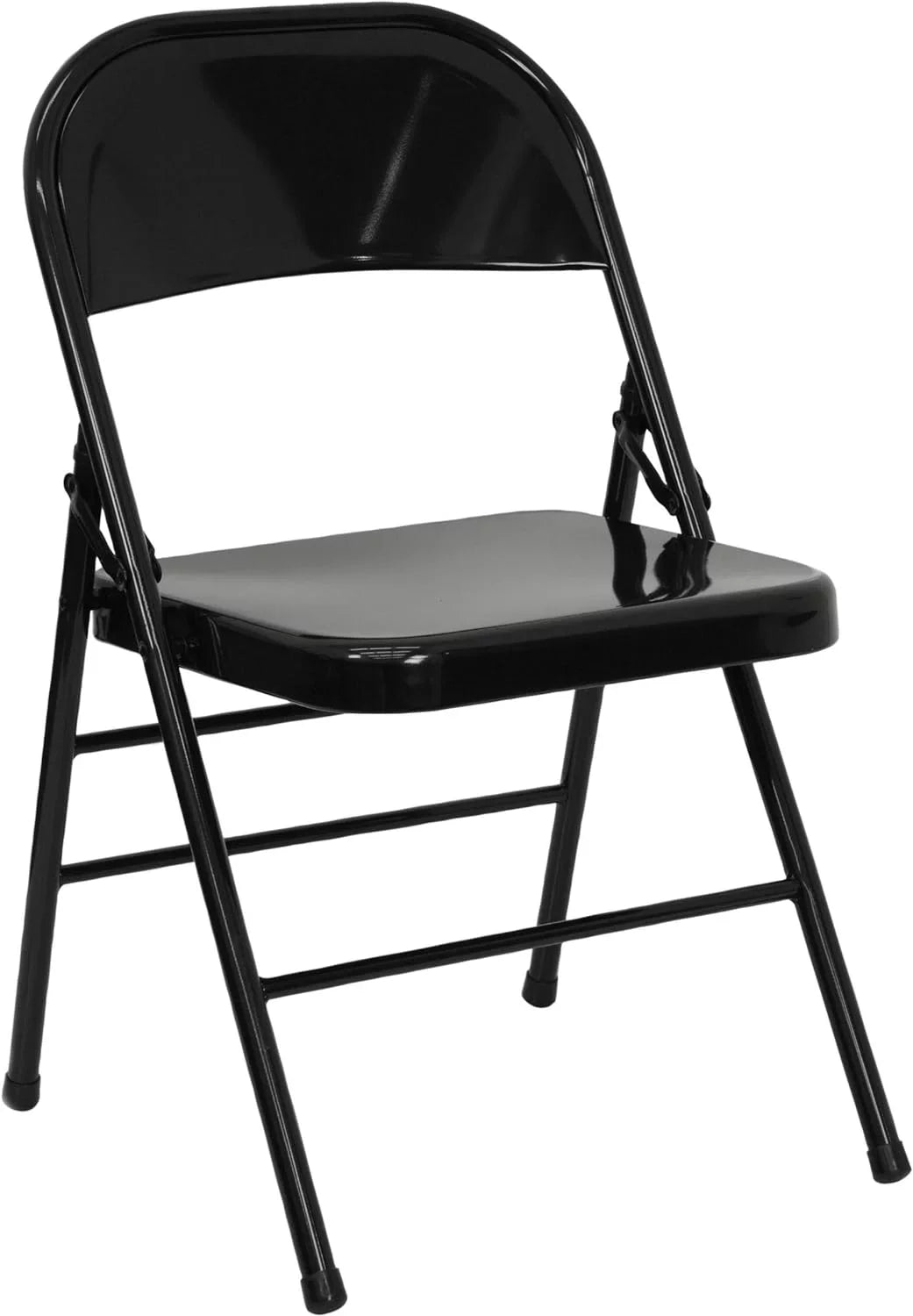 Double Folding Metal Gray Braced Triple Chair HERCULES Series Hinged &