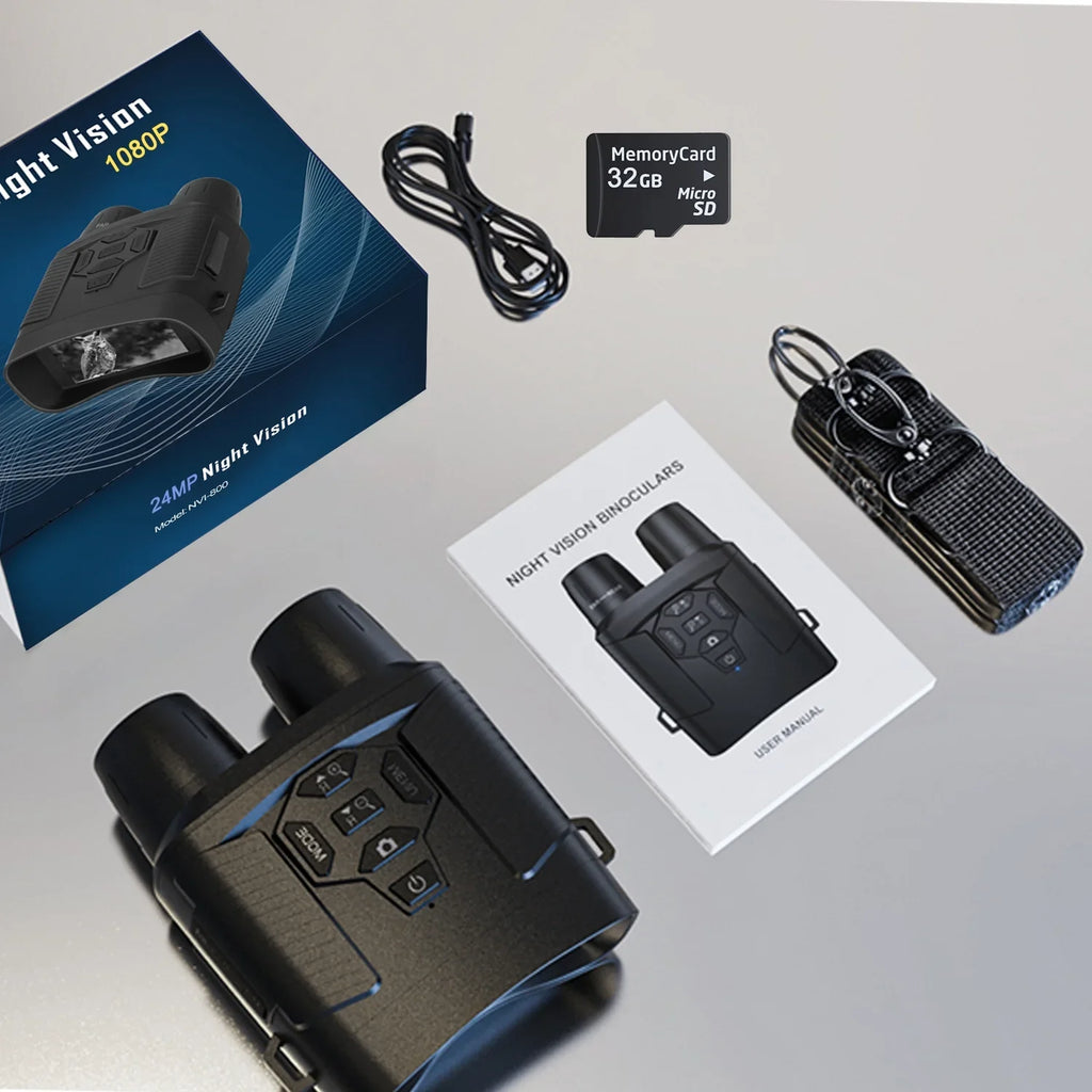 Zoom 6x 32GB SuntekCam Night NVI-800 Hunting Taking SD Videos Vision Card Suitable at and Pictures Night 24MP/1080P for Vision and Goggles Binoculars with Night