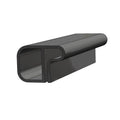 1-1/4"H Taco Marine X Rail, Black X Rub V21-9140BKA166 16' Insert, Canoe 1-3/4"W 6"L Rail