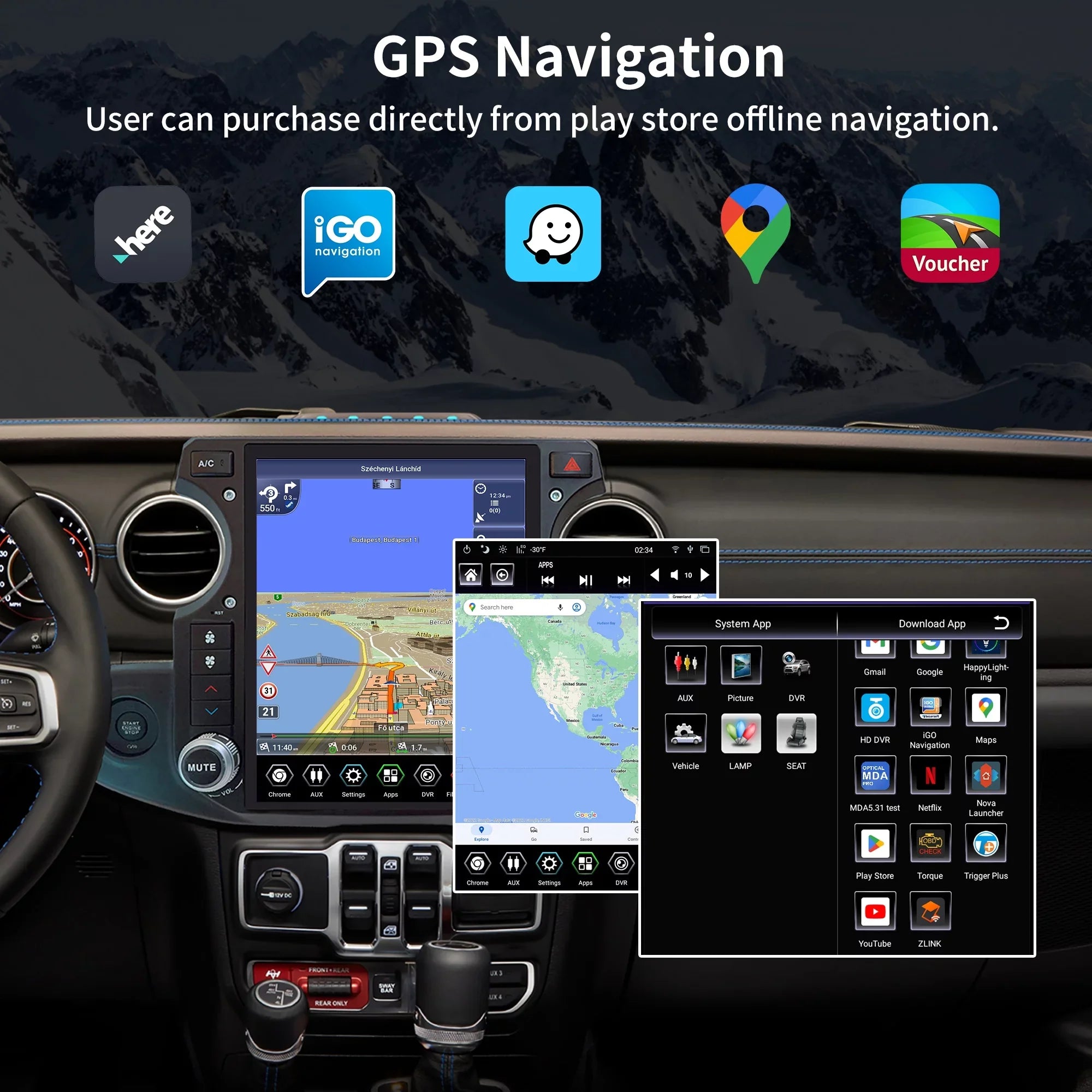 12.1 GPS Touch Screen Navigator Replacement Apple radio 4G+64G Linkswell Radio for Android T-style Truck inch Carplay SirusXm Car Wrangler 2018-2021 Auto Car Gen5 Gladiator Stereo Jeep
