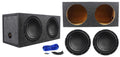 Sub 2220 (2) Audio Enclosure Polk Car 12” Box DB1242DVC Watt Subwoofers+Sealed