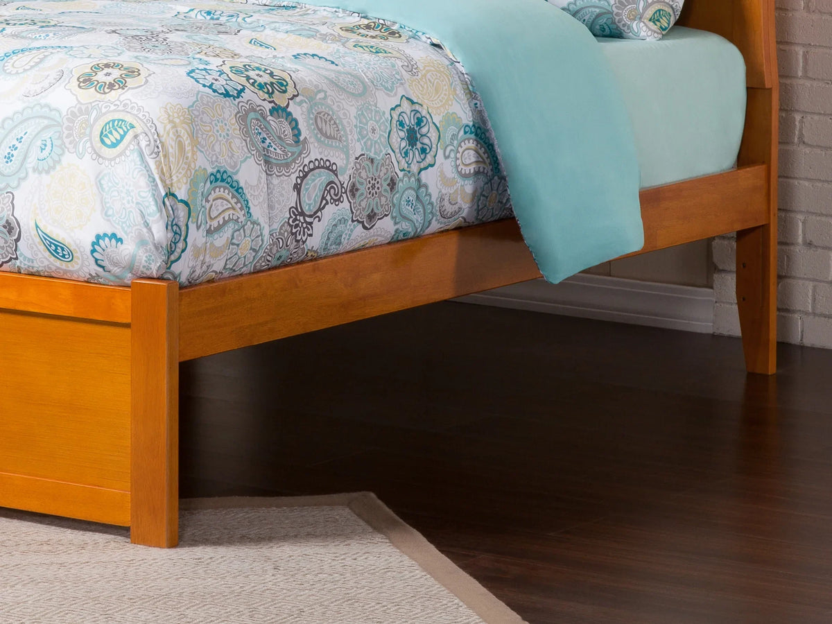 in Bed Size Nantucket Caramel Full Panel and Trundle Size AFI Footboard with Platform Full Latte