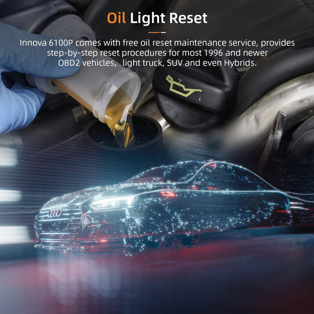 Tool Analyzer Truck Reset Innova SUV Auto Scan Automotive All OBDII Test OBD2 Diagnostic Hybrid OBD2 Car for Car 6100P Scanner Battery Oil Reader Code Scanner SRS ABS Automotive Light Scanner Engine