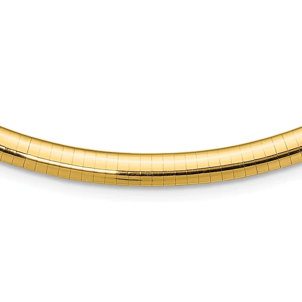 Lightweight 6mm 14k Necklace Omega QODL6-18