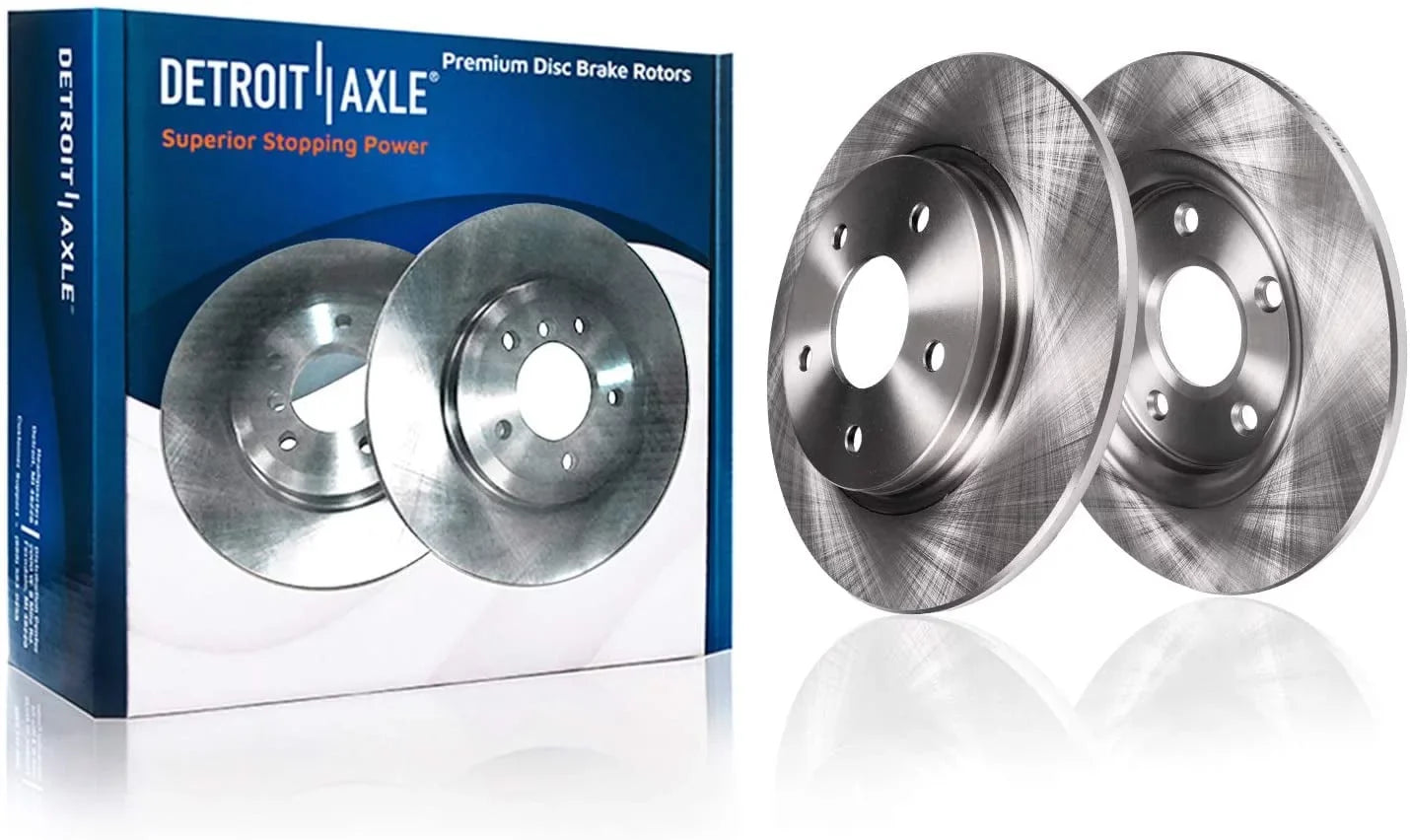 and Pads Brake Town & Dodge Ceramic Front Brake - Rear Rotors Replacement Detroit Brake Country & Calipers Disc for Kit Caravan, Axle 2008-2012 Grand Brake