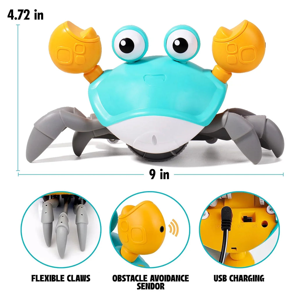 Learning Crab Holiday Crawling For Kids Tummy 0-6 Encourage And Gift Time And Emily Crawl Birthday, Toddlers and Little Christmas Entertaining Years Months - 6-12