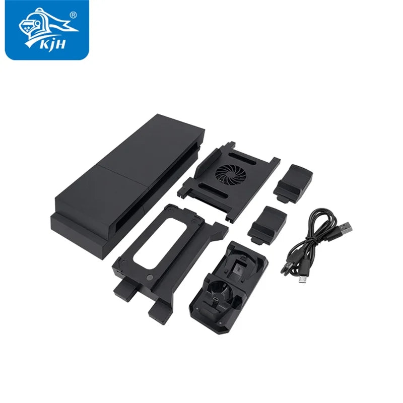 Vertical Organizer Charger PS4 Stand Fan Cooling Controller for