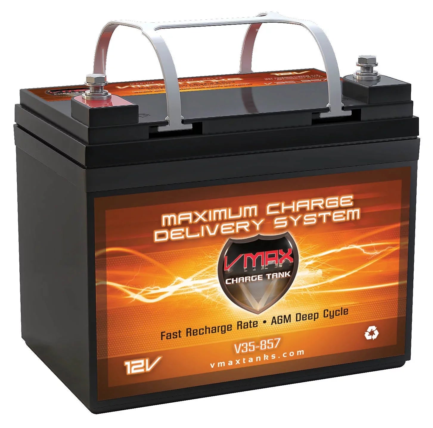 Motor V35-857 Traxxis 45lb Kota Volt Boat U1 Vmax AGM 35AH 12 for Vehicle Battery Trolling Minn