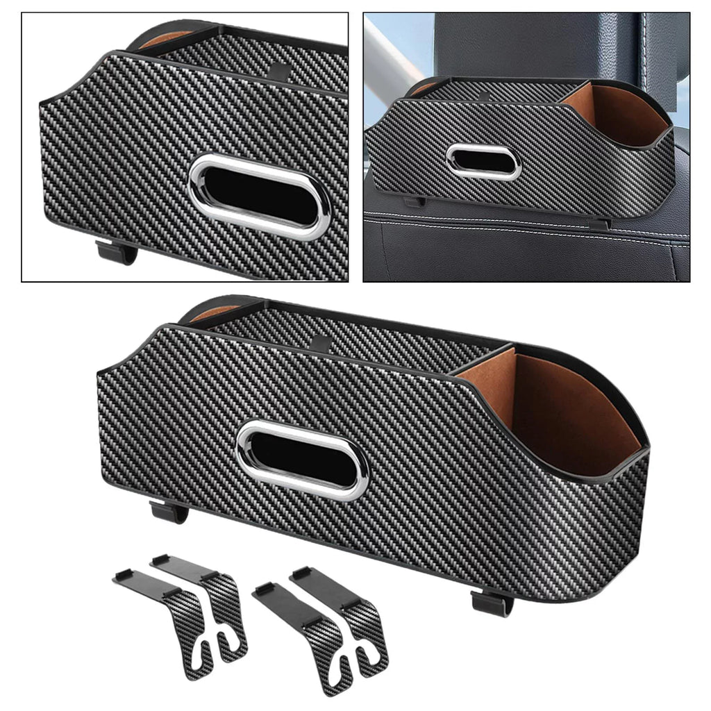 Tidy Keep Box Car Seat with Holder Tissue Organizer Back Multifunctional Cup