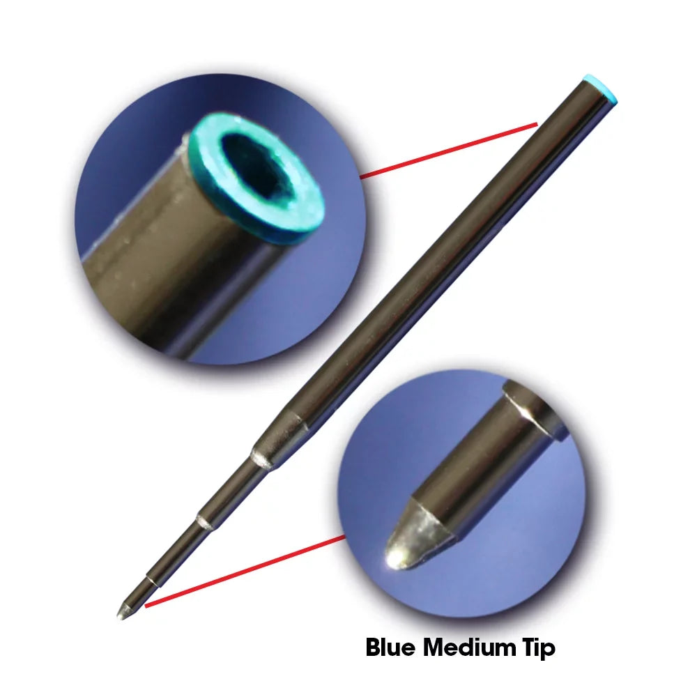 Blue Replacement / in - 98 for Measures Black Ballpoint Refill - 128211/128214 6 6 mm + 3.875 Jaymo - Montblanc Pen Long