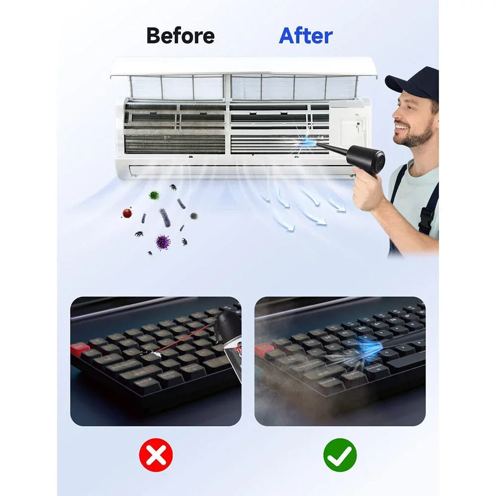 Cleaner Car Keyboard Electric Air Portable 51000RPM Air For Computer Cordless