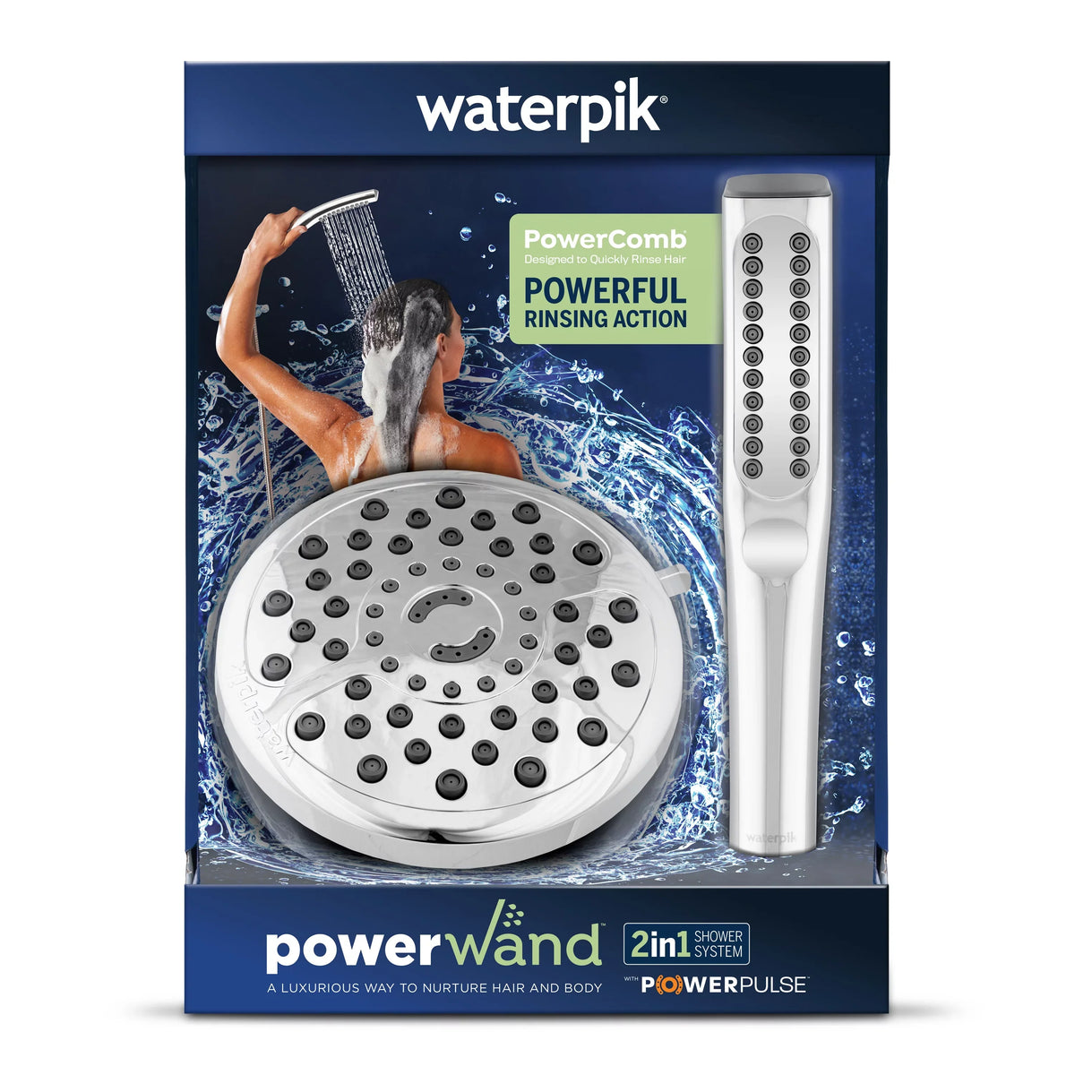 Shower PowerPulse Massage, Spa XIB-633E-SBX-183ME Waterpik with Combo Chrome, PowerWand