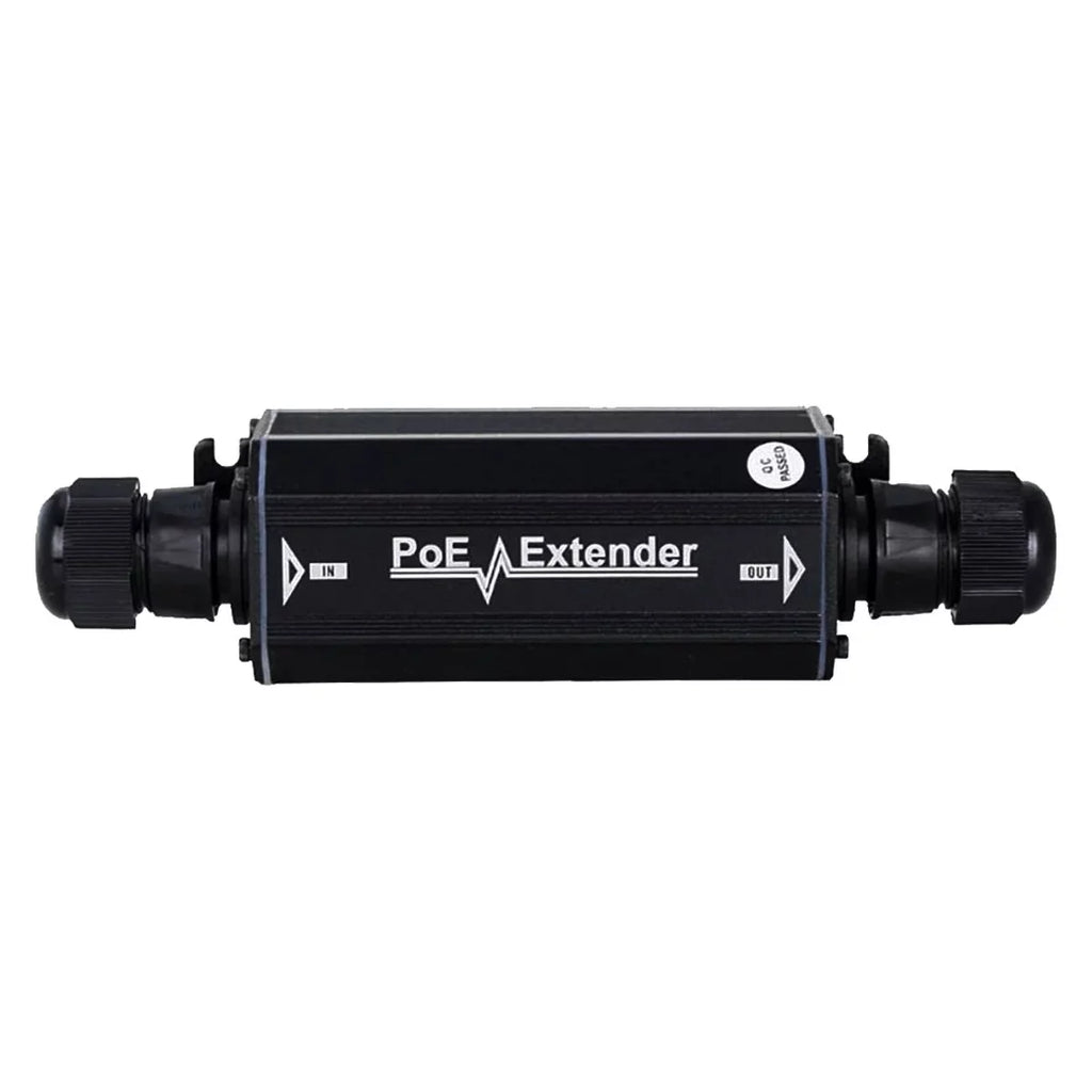 Outdoor Bridge PoE Gigabit Repeater Signal Standard Extender Waterproof 802.3af/at, Single 100 High Port PoE Extender Booster Compatible Speed Broadband Port Ethernet 1 Extender, Mbps