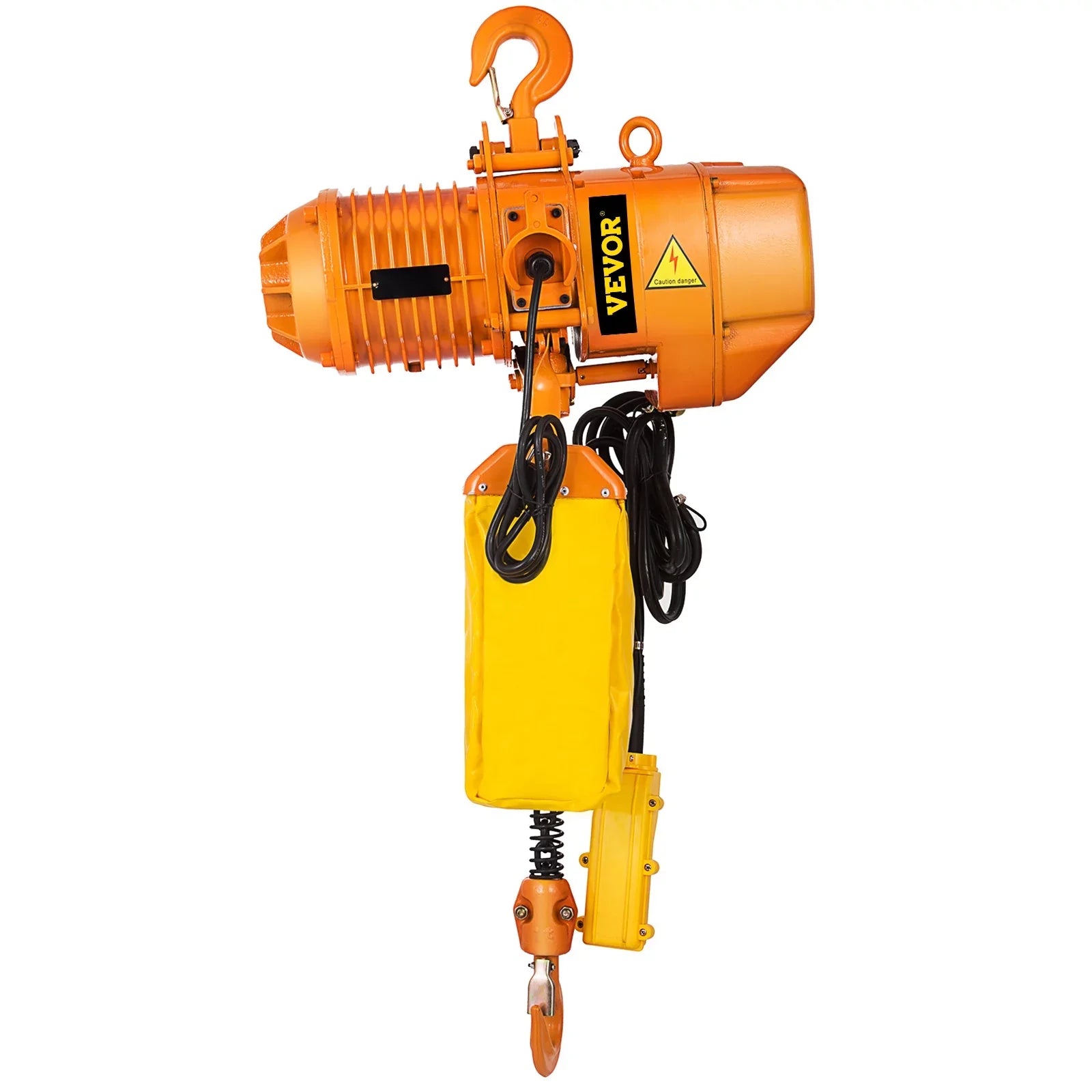 VEVOR G80, Chain Logistics, Ton 2200LBS/10FT Pendant Hoist, Double Factories Lift Phase 1 Single Chain Control Hoist Electric Electrical and Agriculture Height for 110V with with Hook, Chain Mount