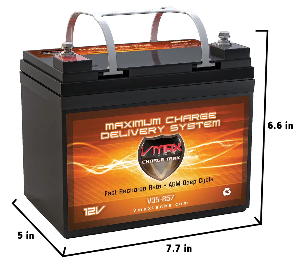 Motor V35-857 Traxxis 45lb Kota Volt Boat U1 Vmax AGM 35AH 12 for Vehicle Battery Trolling Minn