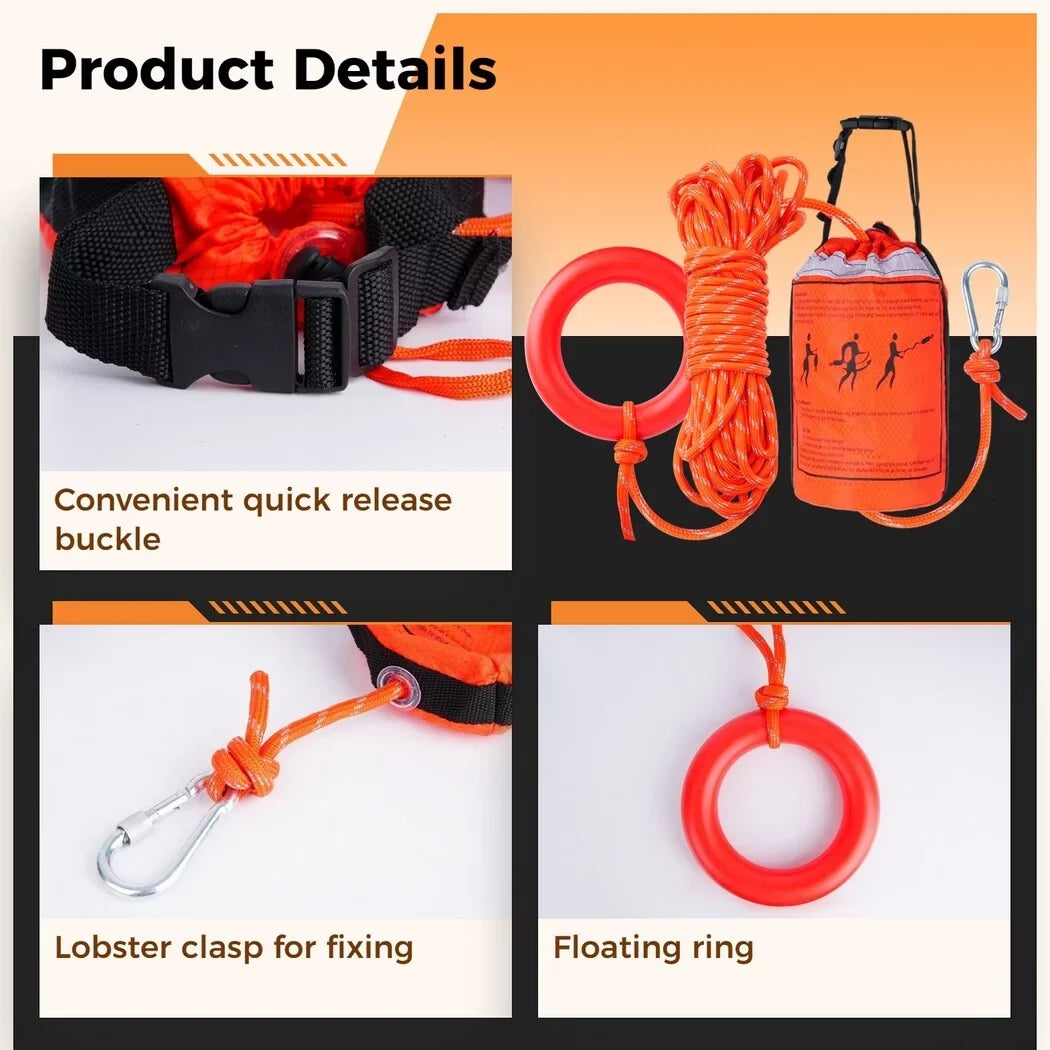 Kayaking Rafting, Rope, Throw Feet of Device for and First for Equipment and with Rescue Aid Water Raft 70 Boat Bag Safety