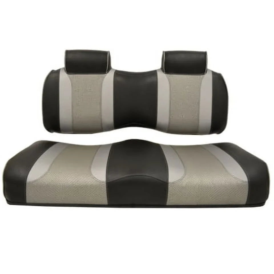 G29/Drive and Rush/Liquid Front |2007 MadJax Seat Wave Tsunami Silver up Silver Drive2 - for Golf |Black/Liquid Cart Yamaha Cushions