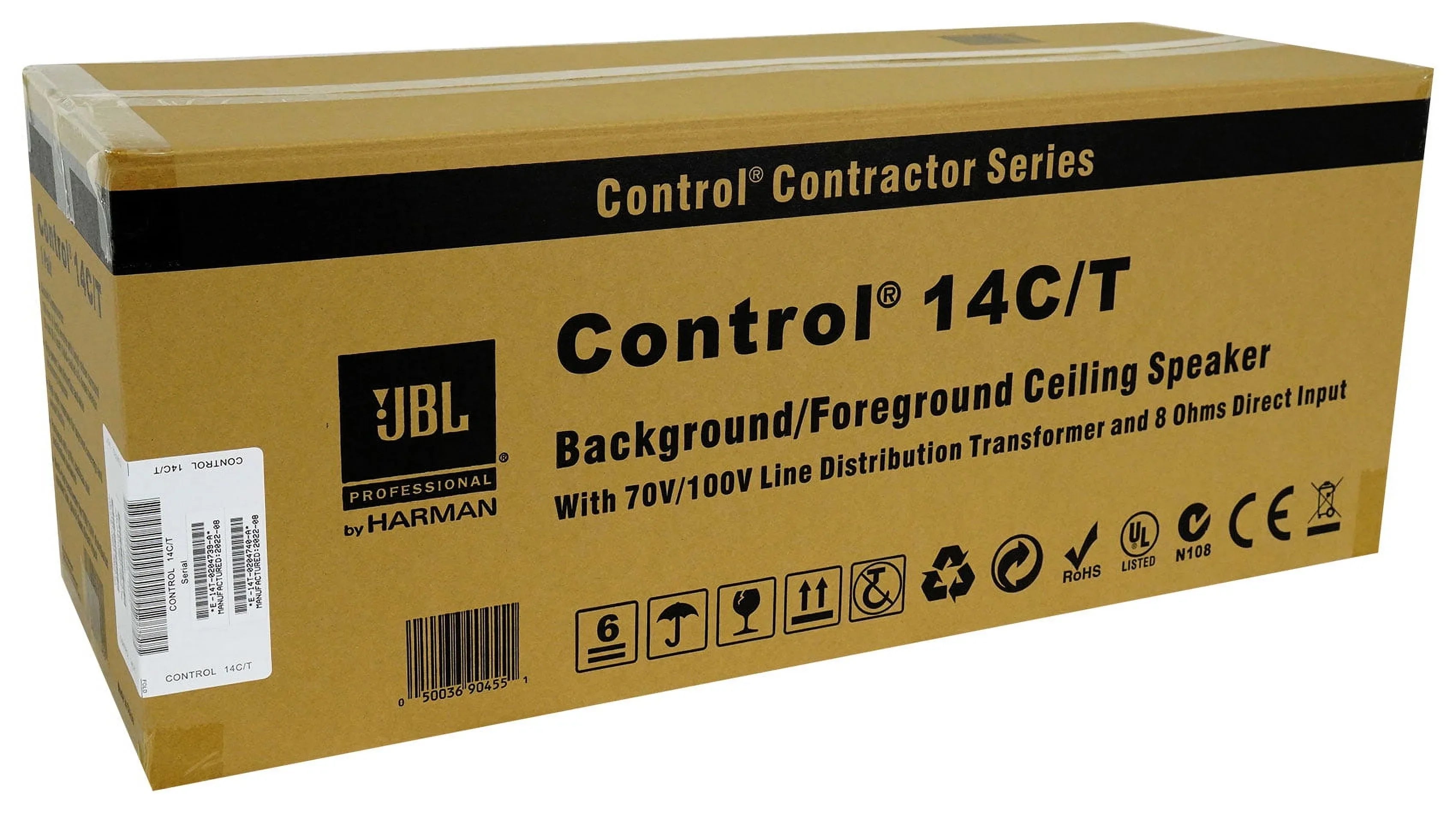For Restaurant/Bar/Cafe CONTROL Speakers+Receiver 6) 14C/T 4" In-Ceiling Amp JBL