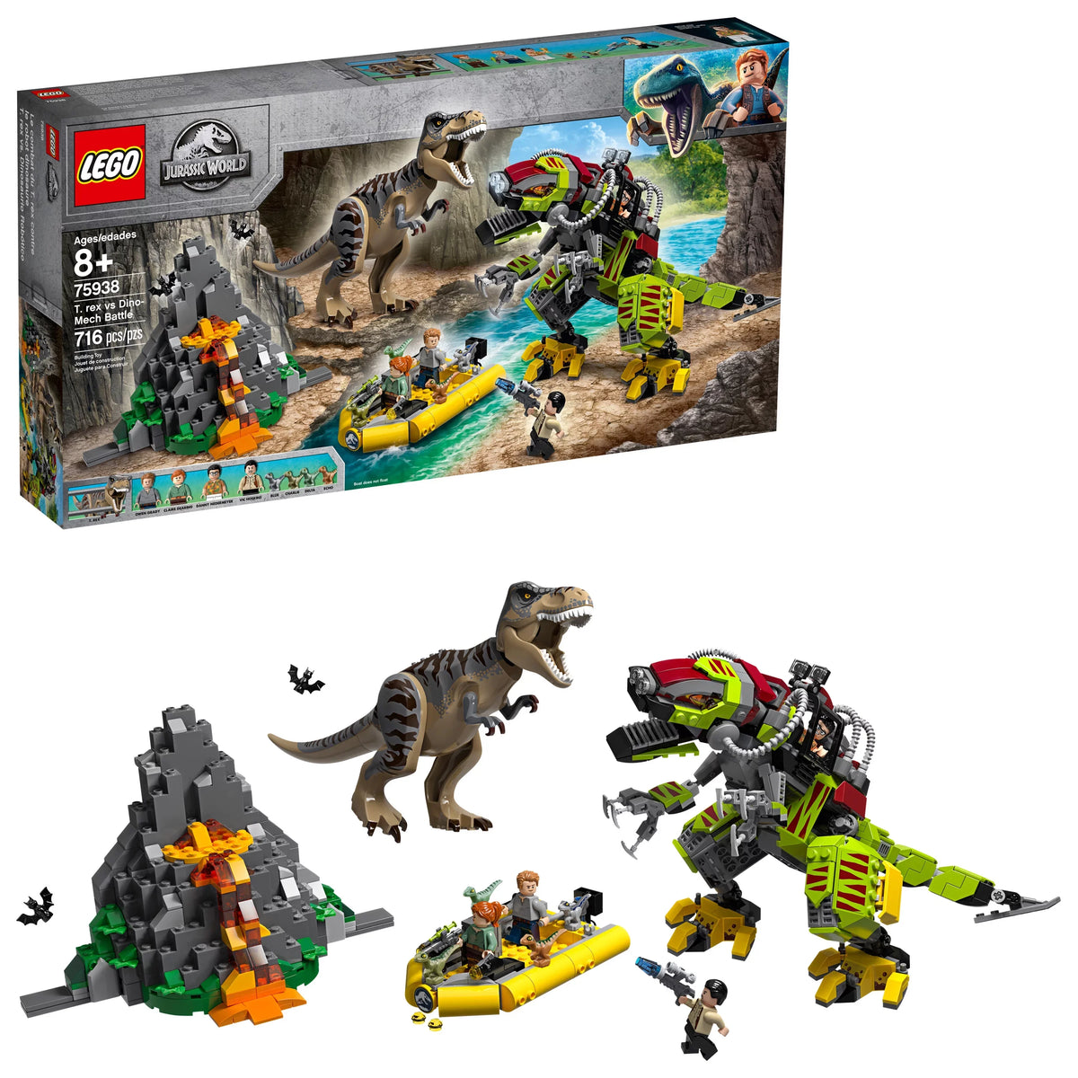 rex Dino-Mech LEGO World Pieces) 75938 T. Toy vs Jurassic Battle Dinosaur (716 Building