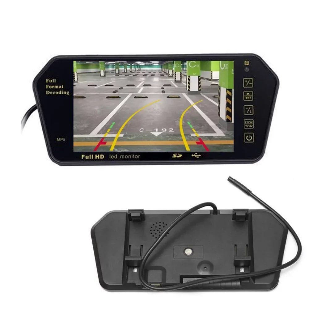 Parking Vision TFT Display View Inch 800*480 Rear USB/SD/FM Mirror System 12-24V MP5 Night Monitor Camera LCD 7 Car Transimitter