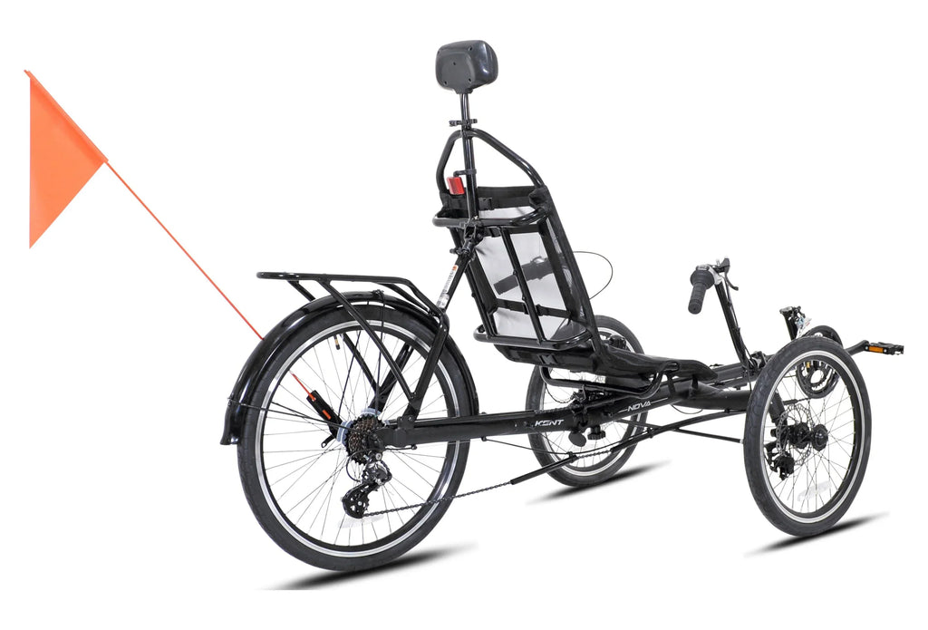 Nova Bike, Black Bicycles Unisex Recumbent 24-inch