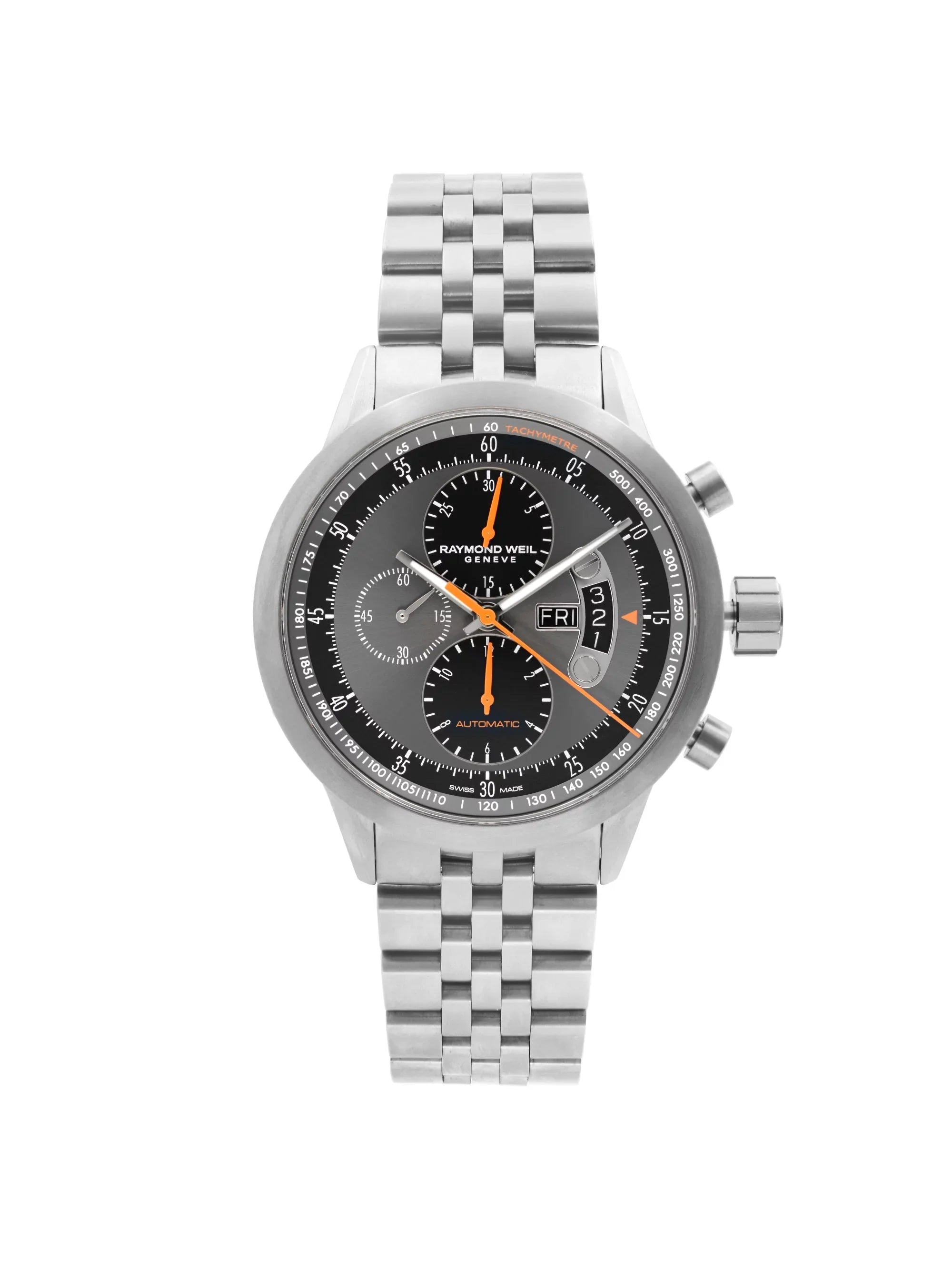 Dial Gray Freelancer Automatic Titanium Weil (Good) Pre-Owned Mens Watch Raymond 7745-TI-05609