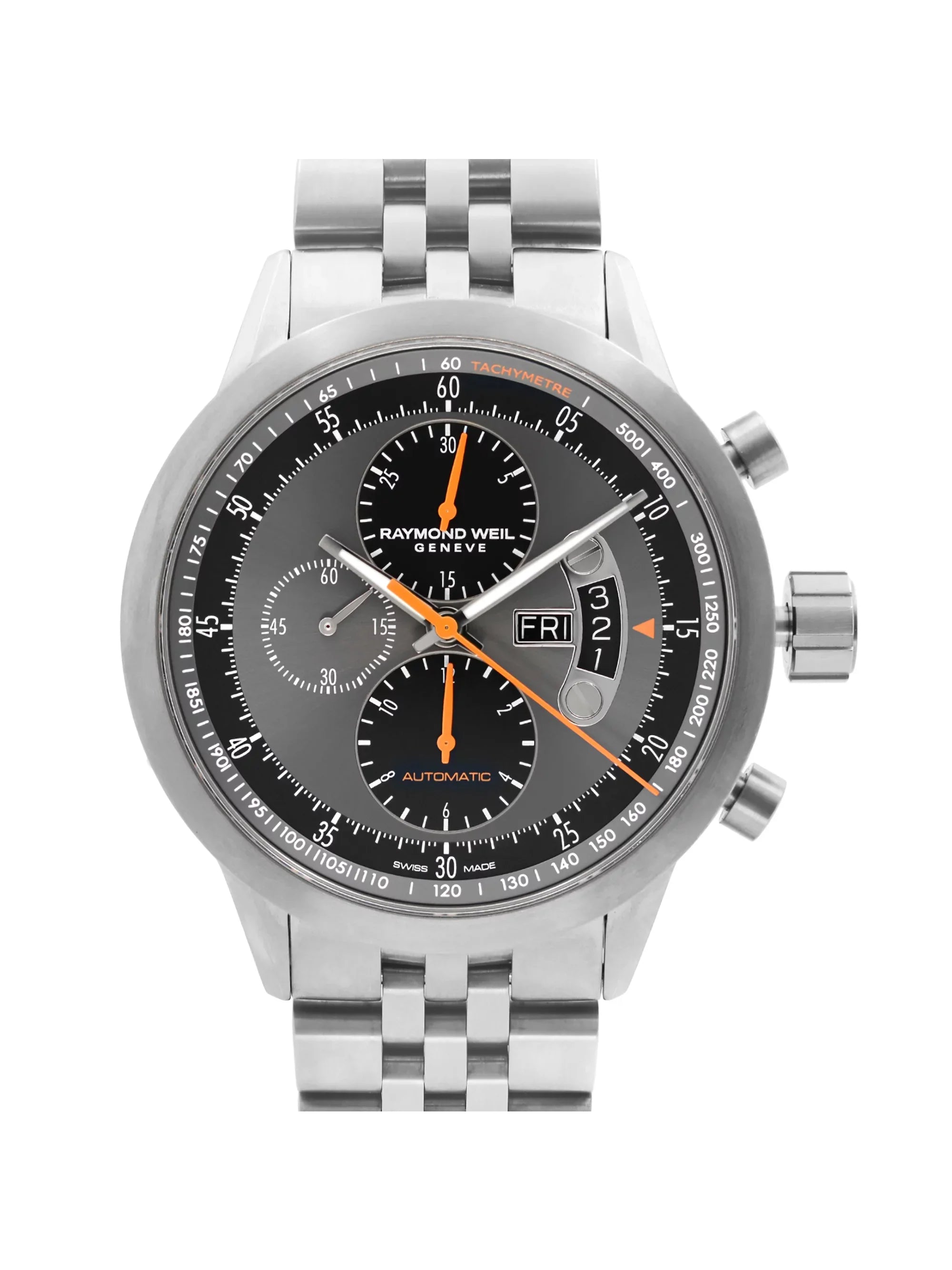 Dial Gray Freelancer Automatic Titanium Weil (Good) Pre-Owned Mens Watch Raymond 7745-TI-05609